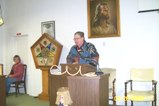 Pam Roberts, Mistress of Ceremonies, Jephthah #116, Worden Friendship Night, 4/20/09