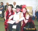 Angela Lile, WP Don Shaules, Tammy Jensen, Jephthah #116 Friendship Night, Worden, April 20, 2009