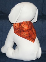 Stuffed Dog Modeling Basketball Bandana