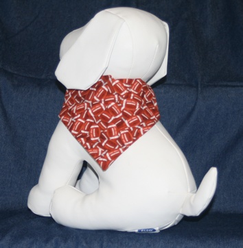 Stuffed Dog Modeling Football Bandana