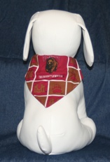 Stuffed Dog modeling U of M "Go Griz" Bandana