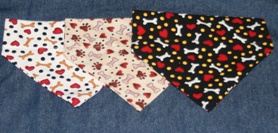 Display of 3 bandanas - Puppy Love