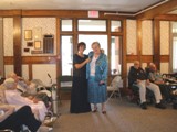 Donna Ransdell, GGCCM Visionquest and Polly Hanson, GGCCM Credentials, Masonic Home Tea, 9/12/09