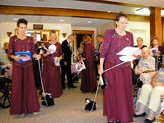 Skunks on Parade with Grand Officers, Masonic Home Tea, 9/12/09