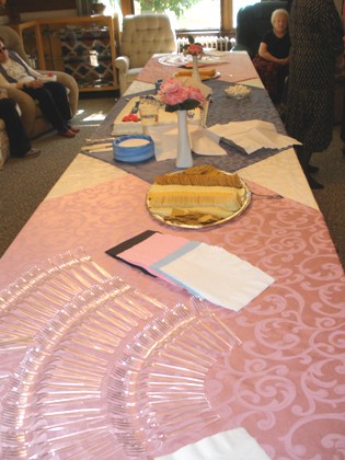 Reception Table, Masonic Home Tea, 9/12/09