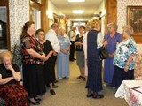 Friends enjoying visiting, Masonic Home Tea, 9/12/09