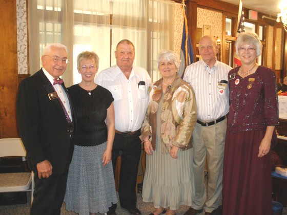 WGP Don Kimmel & WGM Billeta Swallow with WM's and WP's of both Helena Chapters, Masonic Home Tea, 9/12/09