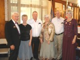 WGP Don Kimmel & WGM Billeta Swallow with WM's and WP's of both Helena Chapters, Masonic Home Tea, 9/12/09